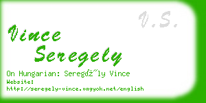vince seregely business card